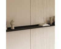 Wall shelf TULUZA Helvetia 200 cm, black gloss