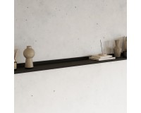 Wall shelf TULUZA Helvetia 200 cm, black gloss