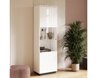 Display cabinet TULUZA Helvetia 60 cm, white gloss
