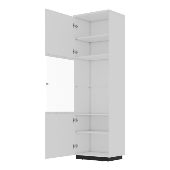 Display cabinet TULUZA Helvetia 60 cm, white gloss
