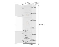 Display cabinet TULUZA Helvetia 60 cm, white gloss
