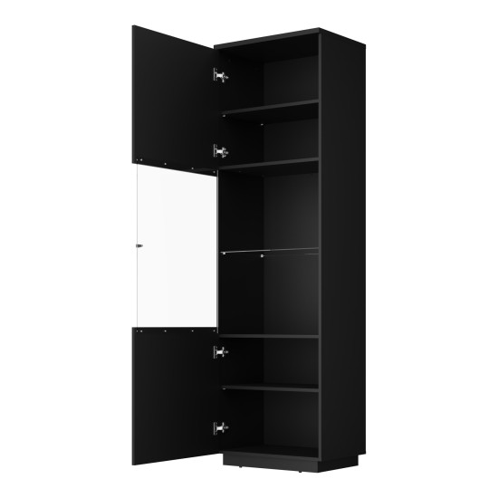 Display cabinet TULUZA Helvetia 60 cm, black gloss