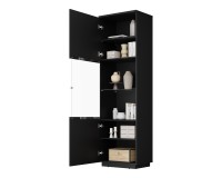 Display cabinet TULUZA Helvetia 60 cm, black gloss