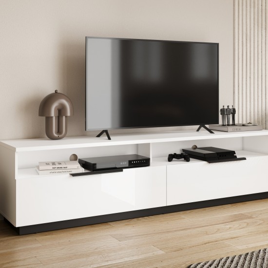 TV unit TULUZA Helvetia 200 cm, white gloss