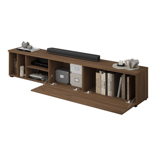 TV unit ONTARIO Helvetia 220 cm, Burdeo walnut