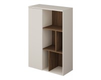 Tall chest ONTARIO Helvetia 80 cm, cashmere with Burdeo walnut