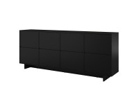 Комод TATAMI 4D, 221 см, чёрный оникс