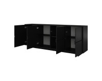 Комод TATAMI 4D, 221 см, чёрный оникс