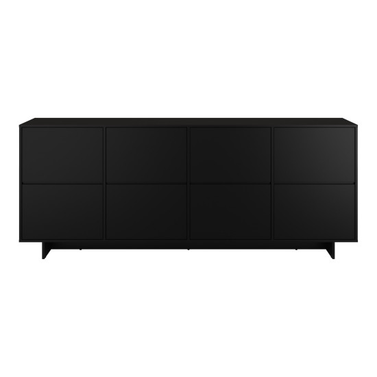 Комод TATAMI 4D, 221 см, чёрный оникс