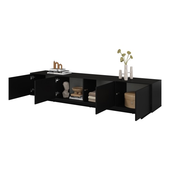 Тумба ТВ TATAMI 221 см, чёрный оникс
