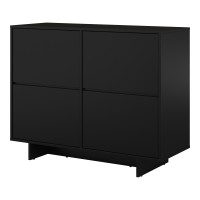 Chest of drawers TATAMI 2D, 112 cm, black onyx