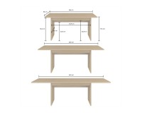 Extending dining table EKO Helvetia 160-240 cm, Baltic Dune oak Extending dining table EKO Helvetia 160-240 cm, Baltic Dune oak