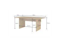 Dining table EKO Helvetia 190 cm, Baltic Dune oak Dining table EKO Helvetia 190 cm, Baltic Dune oak