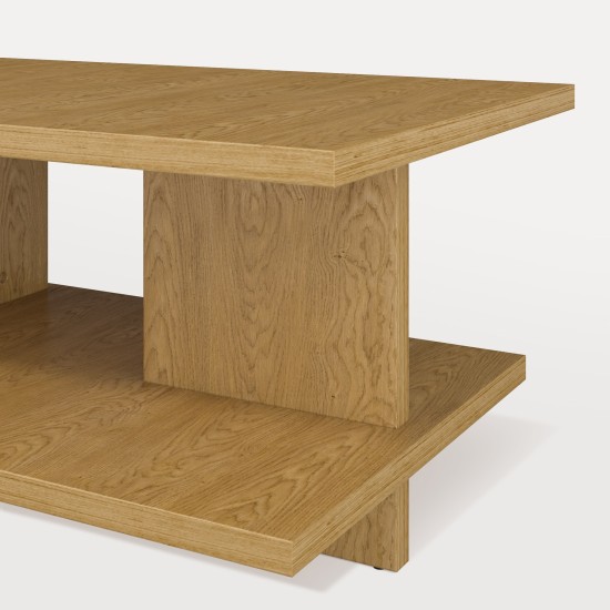 Coffee table EKO Helvetia 106 cm, Baltic Dune oak