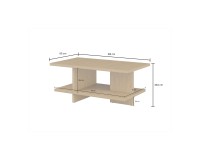 Coffee table EKO Helvetia 106 cm, Baltic Dune oak