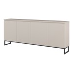 Chest of drawers MODO II 200 cm, cashmere with black onyx