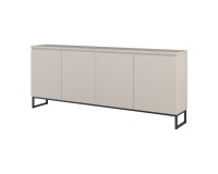Chest of drawers MODO II 200 cm, cashmere with black onyx Chest of drawers MODO II 200 cm, cashmere with black onyx