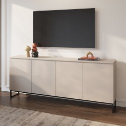 Chest of drawers MODO II 200 cm, cashmere with black onyx Chest of drawers MODO II 200 cm, cashmere with black onyx