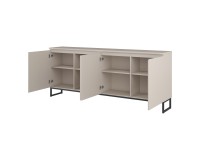 Chest of drawers MODO II 200 cm, cashmere with black onyx Chest of drawers MODO II 200 cm, cashmere with black onyx