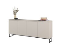 Chest of drawers MODO II 200 cm, cashmere with black onyx Chest of drawers MODO II 200 cm, cashmere with black onyx