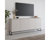 Chest of drawers MODO II 200 cm, cashmere with black onyx Chest of drawers MODO II 200 cm, cashmere with black onyx