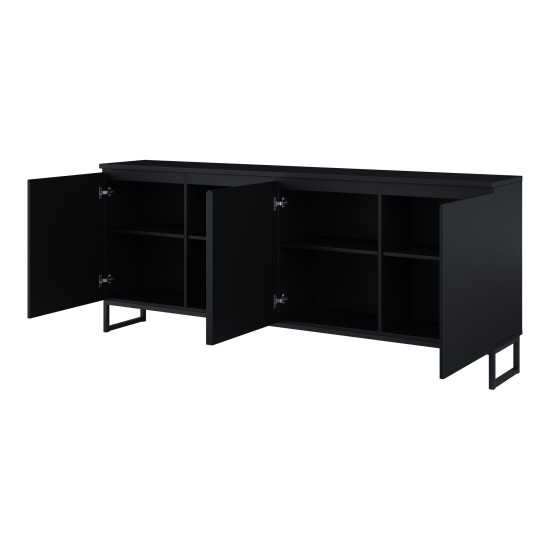 Chest of drawers MODO II 200 cm, black onyx Chest of drawers MODO II 200 cm, black onyx