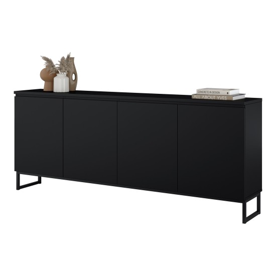 Chest of drawers MODO II 200 cm, black onyx Chest of drawers MODO II 200 cm, black onyx