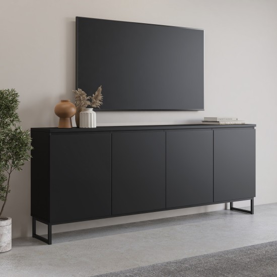 Chest of drawers MODO II 200 cm, black onyx Chest of drawers MODO II 200 cm, black onyx