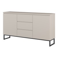 Chest of drawers MODO II 150 cm, cashmere with black onyx