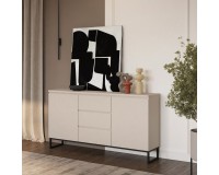 Chest of drawers MODO II 150 cm, cashmere with black onyx Chest of drawers MODO II 150 cm, cashmere with black onyx