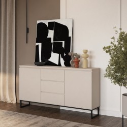 Chest of drawers MODO II 150 cm, cashmere with black onyx Chest of drawers MODO II 150 cm, cashmere with black onyx