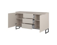 Chest of drawers MODO II 150 cm, cashmere with black onyx Chest of drawers MODO II 150 cm, cashmere with black onyx
