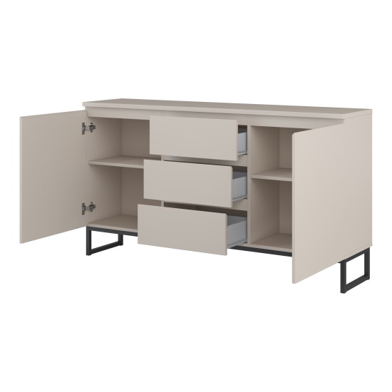 Chest of drawers MODO II 150 cm, cashmere with black onyx Chest of drawers MODO II 150 cm, cashmere with black onyx