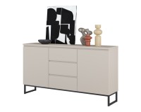 Chest of drawers MODO II 150 cm, cashmere with black onyx Chest of drawers MODO II 150 cm, cashmere with black onyx
