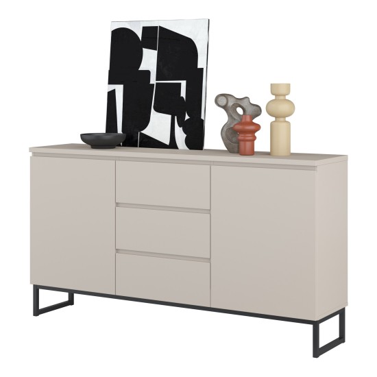 Chest of drawers MODO II 150 cm, cashmere with black onyx Chest of drawers MODO II 150 cm, cashmere with black onyx