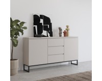 Chest of drawers MODO II 150 cm, cashmere with black onyx Chest of drawers MODO II 150 cm, cashmere with black onyx