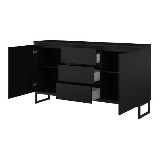 Chest of drawers MODO II 150 cm, black onyx Chest of drawers MODO II 150 cm, black onyx