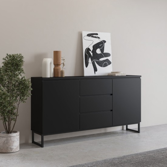 Chest of drawers MODO II 150 cm, black onyx Chest of drawers MODO II 150 cm, black onyx