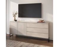 Chest of drawers MODO II 200 cm with drawers, cashmere with black onyx Chest of drawers MODO II 200 cm with drawers, cashmere with black onyx