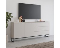 Chest of drawers MODO II 200 cm with drawers, cashmere with black onyx Chest of drawers MODO II 200 cm with drawers, cashmere with black onyx