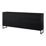 Chest of drawers MODO II 200 cm with drawers, black onyx