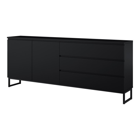 Chest of drawers MODO II 200 cm with drawers, black onyx Chest of drawers MODO II 200 cm with drawers, black onyx