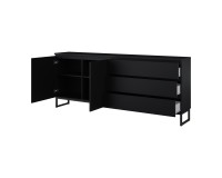 Chest of drawers MODO II 200 cm with drawers, black onyx Chest of drawers MODO II 200 cm with drawers, black onyx