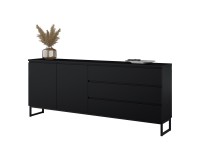 Chest of drawers MODO II 200 cm with drawers, black onyx Chest of drawers MODO II 200 cm with drawers, black onyx