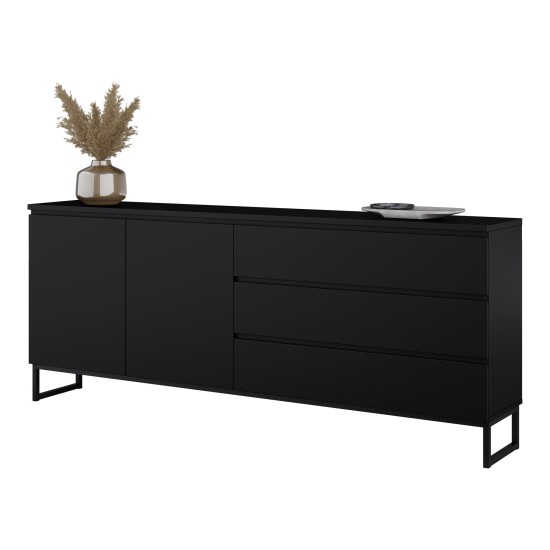 Chest of drawers MODO II 200 cm with drawers, black onyx Chest of drawers MODO II 200 cm with drawers, black onyx