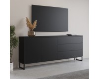 Chest of drawers MODO II 200 cm with drawers, black onyx Chest of drawers MODO II 200 cm with drawers, black onyx