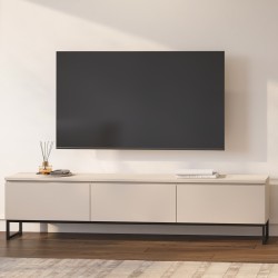 TV unit MODO II 200 cm, cashmere with black onyx TV unit MODO II 200 cm, cashmere with black onyx