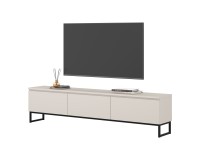 TV unit MODO II 200 cm, cashmere with black onyx TV unit MODO II 200 cm, cashmere with black onyx
