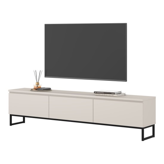 TV unit MODO II 200 cm, cashmere with black onyx TV unit MODO II 200 cm, cashmere with black onyx