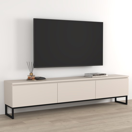 TV unit MODO II 200 cm, cashmere with black onyx TV unit MODO II 200 cm, cashmere with black onyx